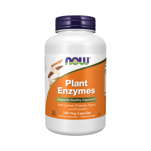 NOW Plant Enzymes, Плант Ферменты, 240 капсул