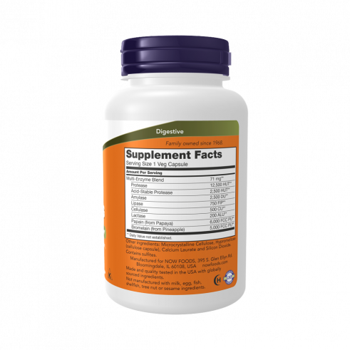 NOW Plant Enzymes, Плант Ферменты, 240 капсул