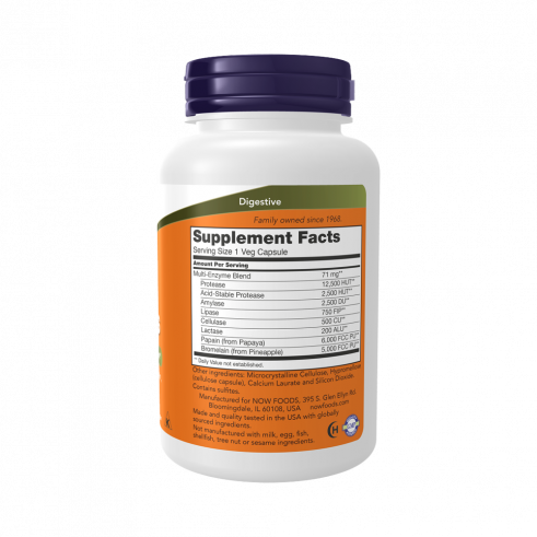 NOW Plant Enzymes, Плант Ферменты, 120 капсул