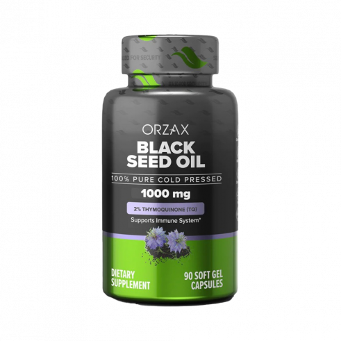 Orzax Black Seed Oil, Масло Черного Тмина 1000 мг, 90 капсул