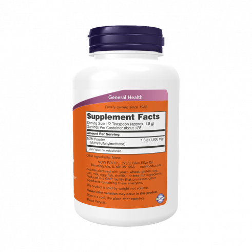 NOW MSM Methylsulfonylmethane Powder, МСМ Метилсульфонилметан Порошок
