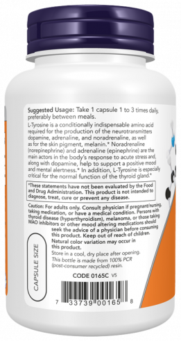 NOW L-Tirosine, 90 капсул